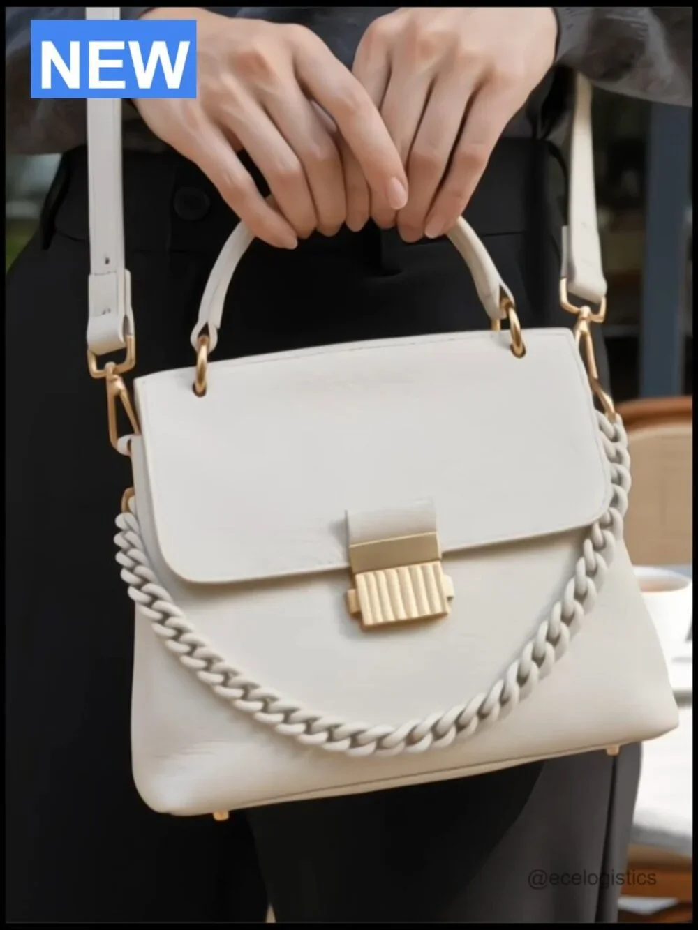 Genuine Leather Top Handle Crossbody Satchel with Shoulder Strap